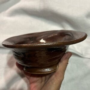 Organic pottery tea bowl chawan wabi sabi